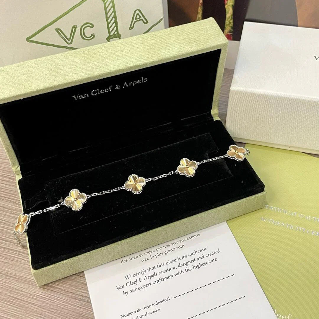 [RAFFINE] CLOVER 5 MOTIF LASER BRACELET COLLECTION