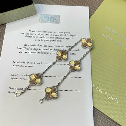 [RAFFINE] CLOVER 5 MOTIF LASER BRACELET COLLECTION