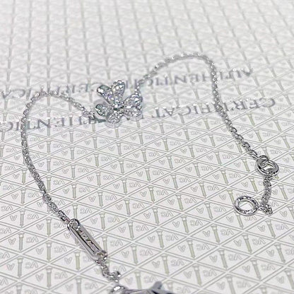 [RAFFINE]FRIVOLE SILVER FLOWER DIAMOND BRACELET