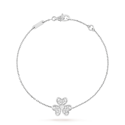[RAFFINE]FRIVOLE SILVER FLOWER DIAMOND BRACELET