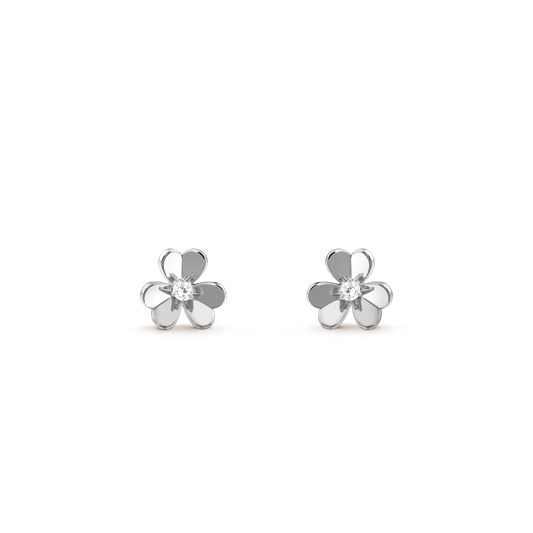 [RAFFINE]FRIVOLE MINI SILVER FLOWER EARRINGS