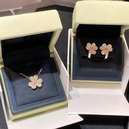 [RAFFINE]FRIVOLE ROSE GOLD FLOWER DIAMOND NECKLACE