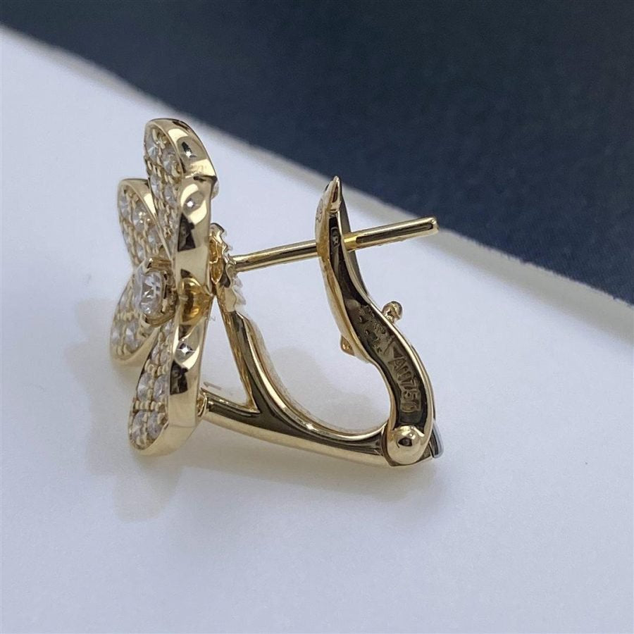 [RAFFINE]FRIVOLE GOLD FLOWER DIAMOND EARRINGS