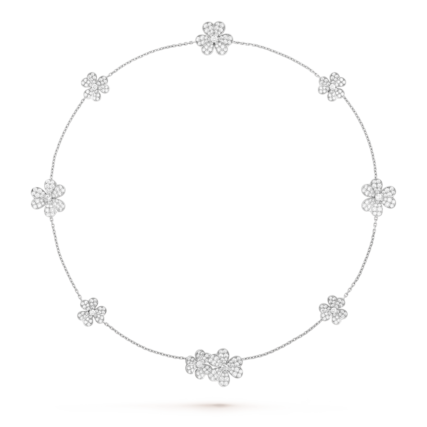 [RAFFINE]FRIVOLE SILVER 9 FLOWERS NECKLACE