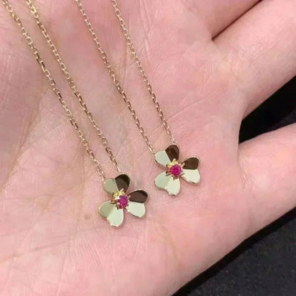 [RAFFINE]FRIVOLE GOLD FLOWER NECKLACE