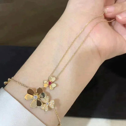 [RAFFINE]FRIVOLE GOLD FLOWER NECKLACE