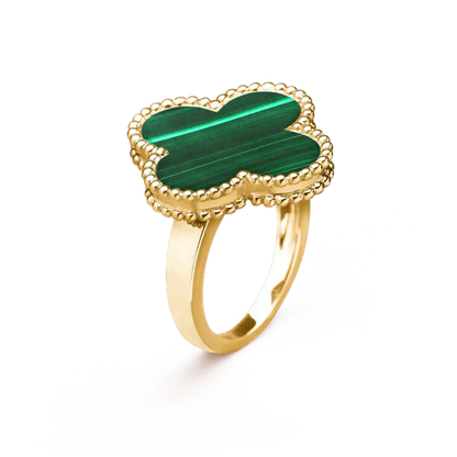 [RAFFINE]CLOVER MALACHITE RING