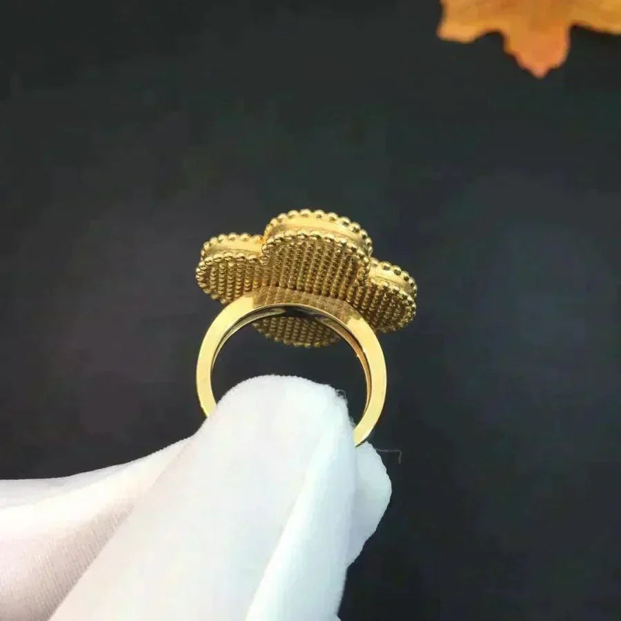[RAFFINE]CLOVER MALACHITE RING