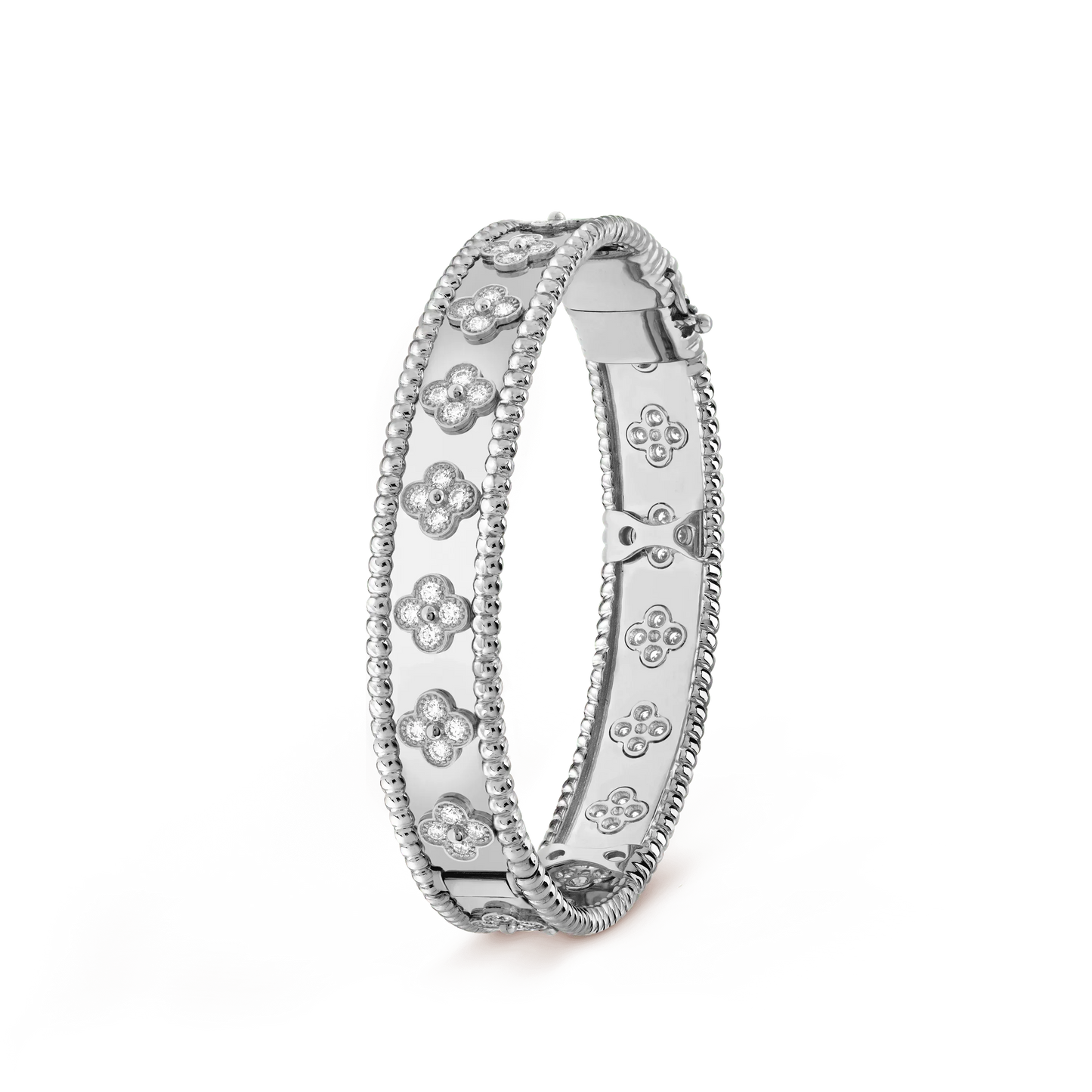 [RAFFINE]PULSERA DE TRÉBOL DE 8 MM CON DIAMANTES