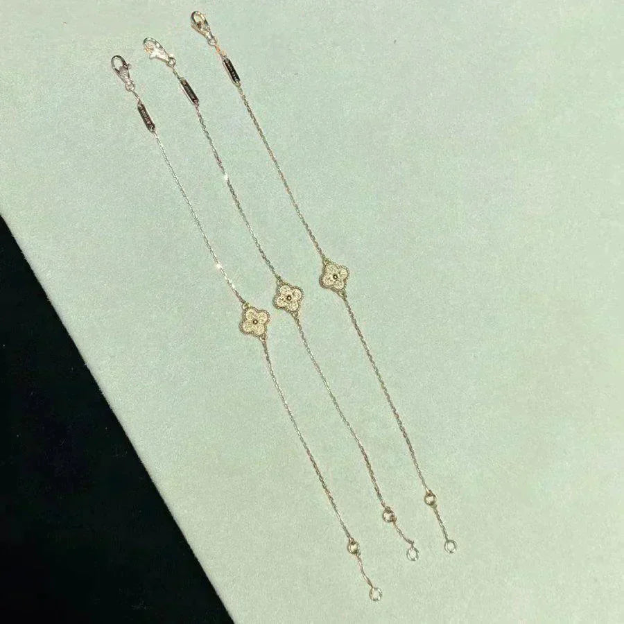 [RAFFINE]PULSERA DE TRÉBOL DE UNA SOLA FLOR
