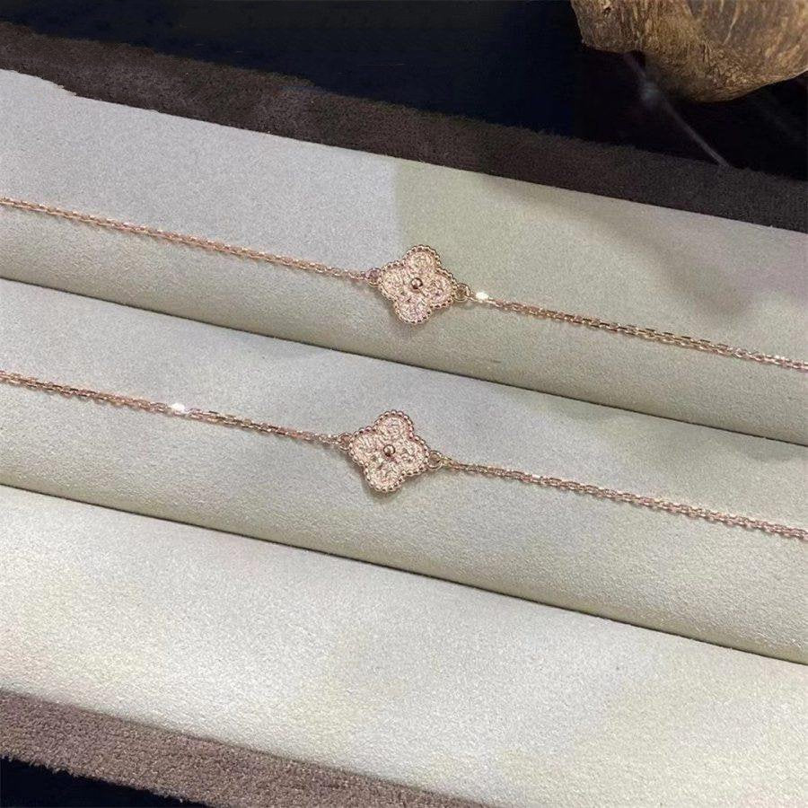 [RAFFINE]PULSERA DE TRÉBOL DE UNA SOLA FLOR