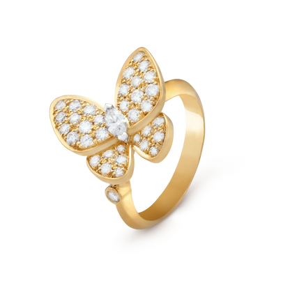 [RAFFINE] ANILLO DE DIAMANTE CON MARIPOSA