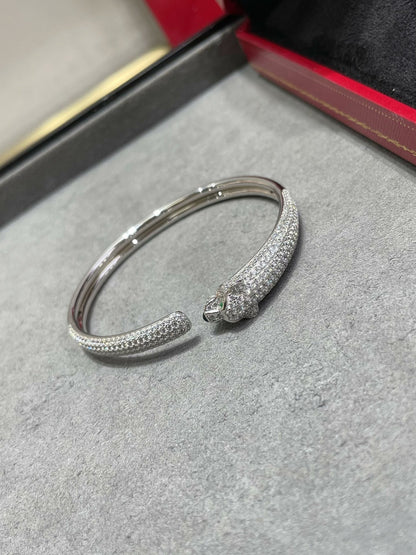 [RAFFINE]PANTHERE PULSERA ABIERTA CON DIAMANTES