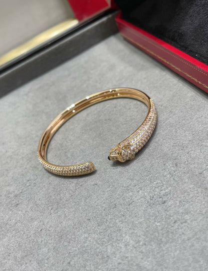 [RAFFINE]PANTHERE PULSERA ABIERTA CON DIAMANTES