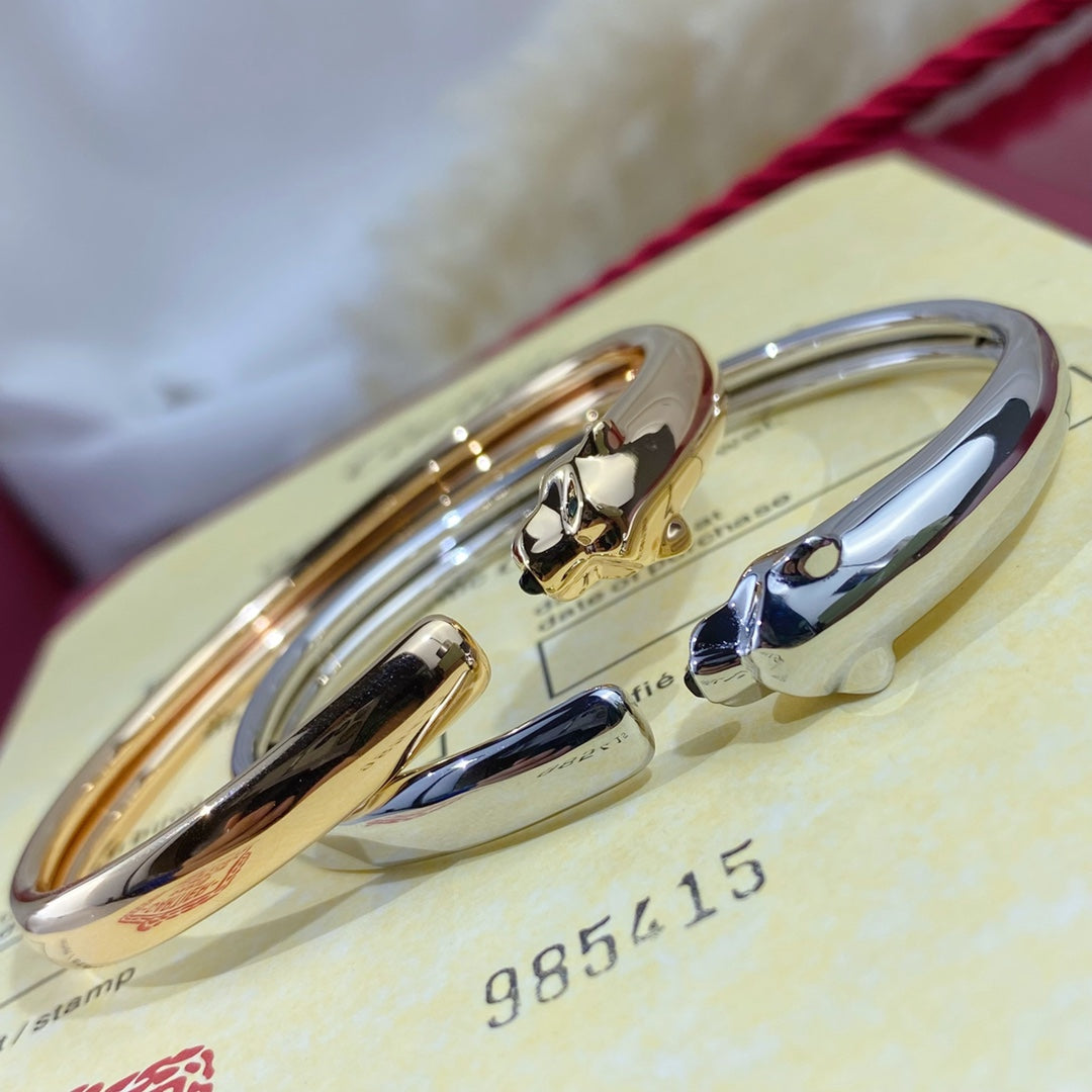 [RAFFINE]PANTHERE PULSERA ABIERTA DE PLATA
