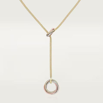 [Raffine]TRINITY DIAMONDS NECKLACE