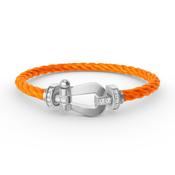 [RAFFINE]FORCE LARGE HORSESHOE HALF DIAMOND BRACELET SILVER