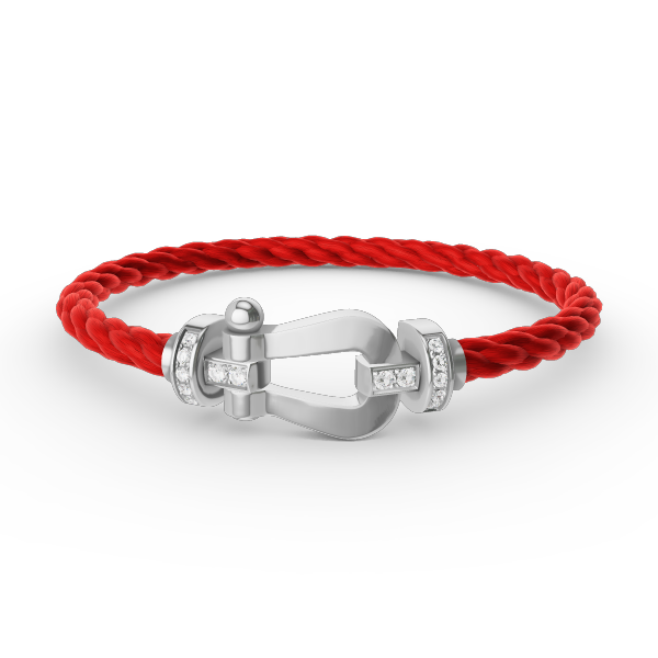 [RAFFINE]FORCE LARGE HORSESHOE HALF DIAMOND BRACELET SILVER