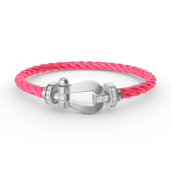 [RAFFINE]FORCE LARGE HORSESHOE HALF DIAMOND BRACELET SILVER