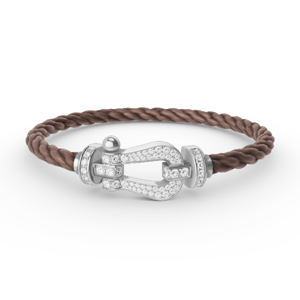 [RAFFINE]FORCE LARGE HORSESHOE FULL DIAMOND BRACELET SILVER
