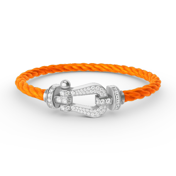 [RAFFINE]FORCE LARGE HORSESHOE FULL DIAMOND BRACELET SILVER