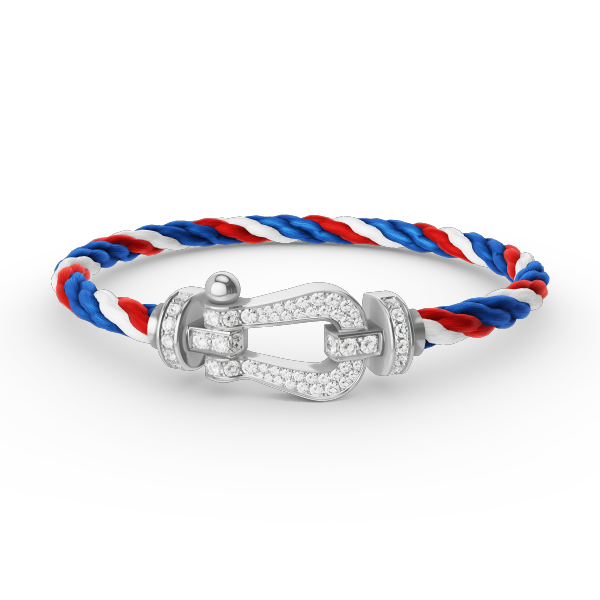 [RAFFINE]FORCE LARGE HORSESHOE FULL DIAMOND BRACELET SILVER
