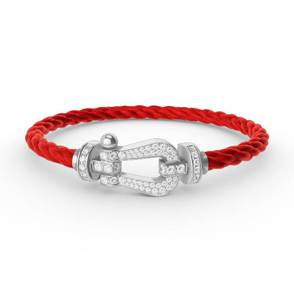 [RAFFINE]FORCE LARGE HORSESHOE FULL DIAMOND BRACELET SILVER
