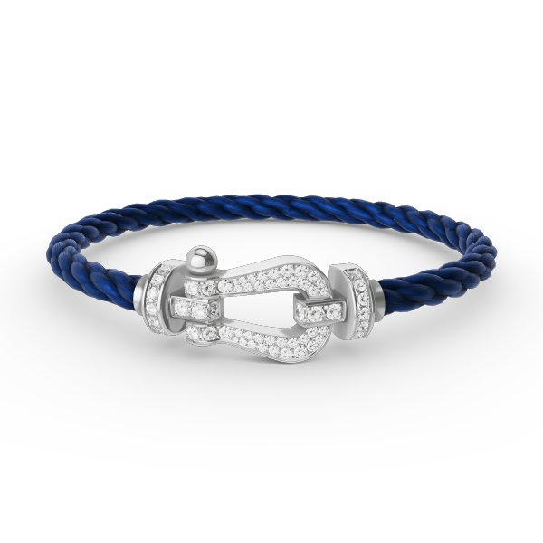 [RAFFINE]FORCE LARGE HORSESHOE FULL DIAMOND BRACELET SILVER