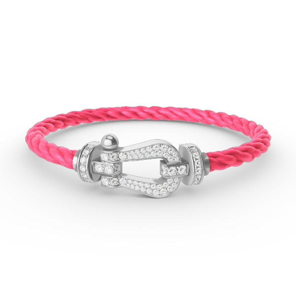 [RAFFINE]FORCE LARGE HORSESHOE FULL DIAMOND BRACELET SILVER