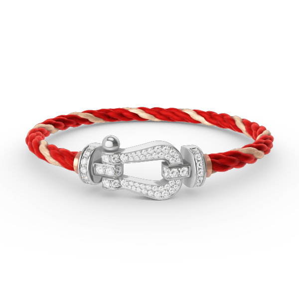 [RAFFINE]FORCE LARGE HORSESHOE FULL DIAMOND BRACELET SILVER