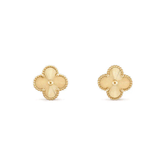[RAFFINE]CLOVER MEDIUM 1 MOTIFS LASER EARRINGS