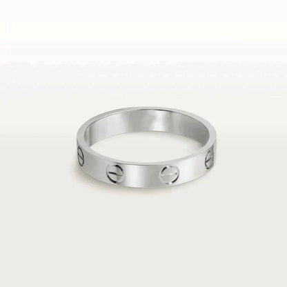 [RAFFINE] ANILLO DE AMOR 4MM 1 DIAMANTE PLATA