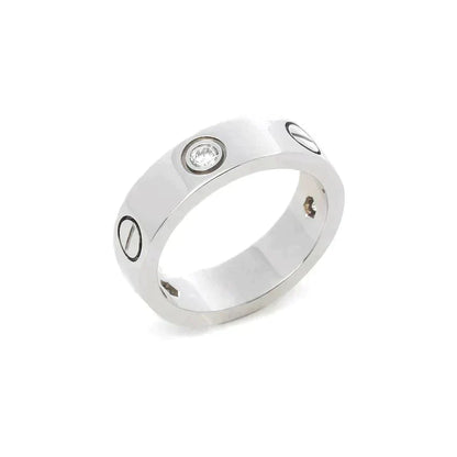 [RAFFINE]LOVE RING 5.5MM 3 DIAMONDS SILVER